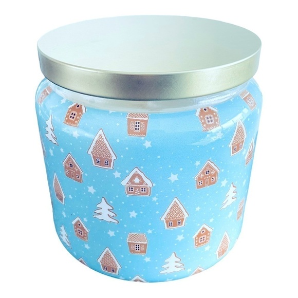 🩵Gingerbread Candle Gingerbread Cookie Scent 14oz Decorative Jar & White Candle - Picture 2 of 4